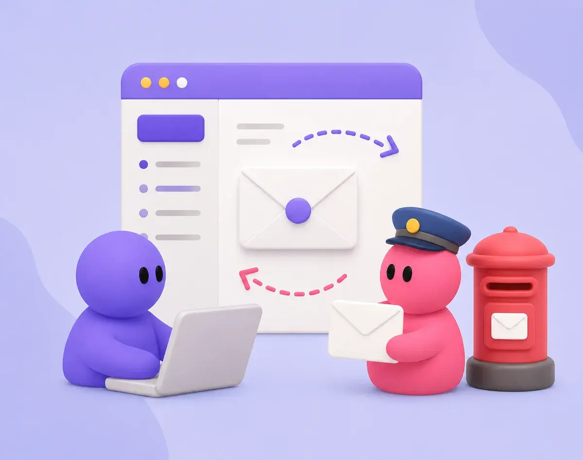 メールサービスの画面